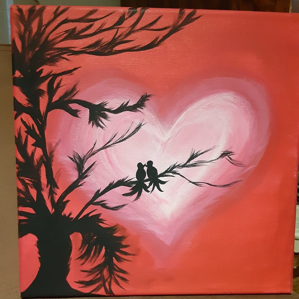 Lovebirds Canvas Print